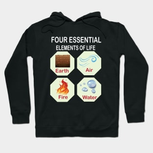 Four Essential Elements of Life Science Lovers students and teachers Hoodie